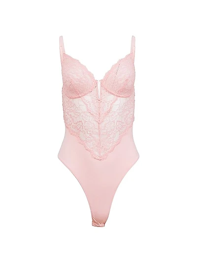 Bianca Lace-Silk Bodysuit