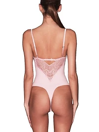 Bianca Lace-Silk Bodysuit