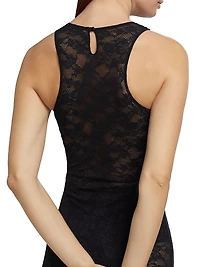 Le Stretch Lace Racer Tank Dress