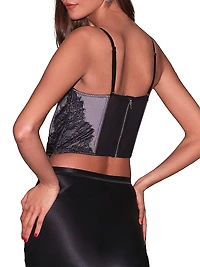 Lace Plunge Bustier Top