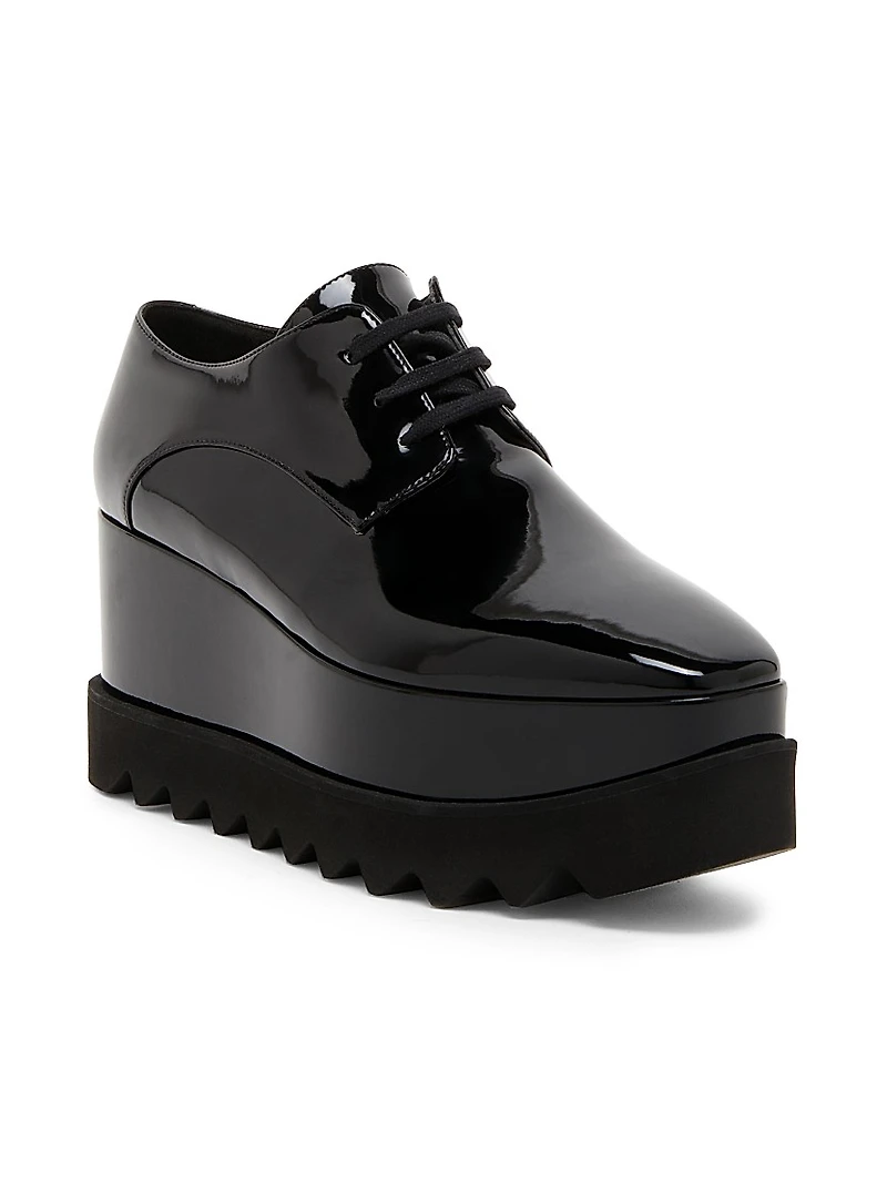 Elyse Shiny Patent 75MM Platform Lace-Up Shoes