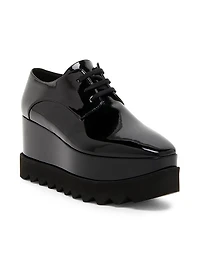 Elyse Shiny Patent 75MM Platform Lace-Up Shoes