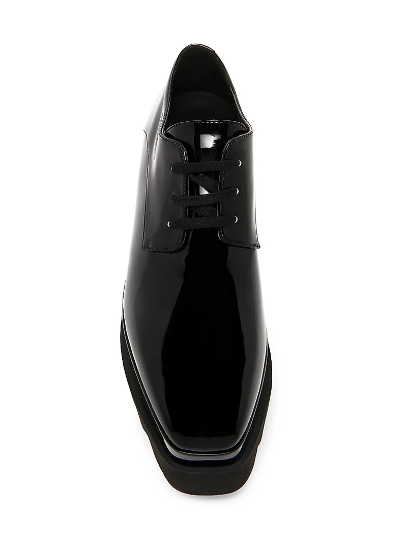 Elyse Shiny Patent 75MM Platform Lace-Up Shoes