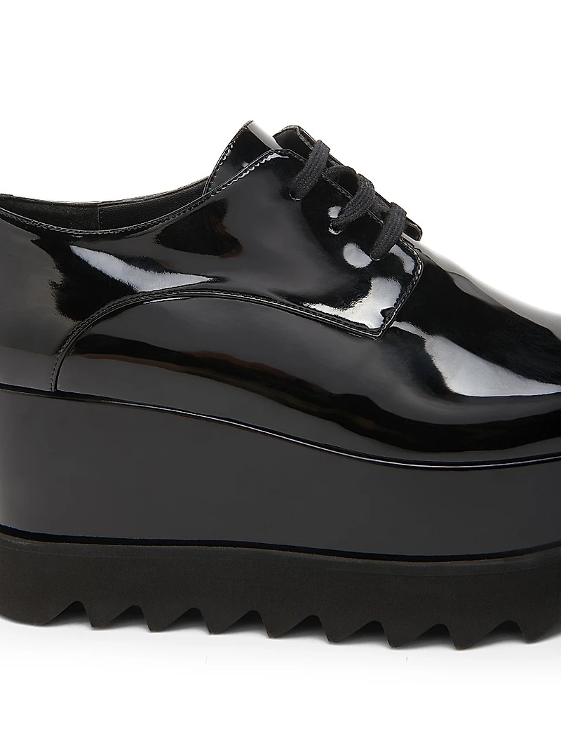 Elyse Shiny Patent 75MM Platform Lace-Up Shoes