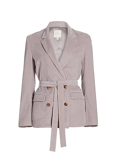 Corduroy Tie-Waist Smoking Jacket