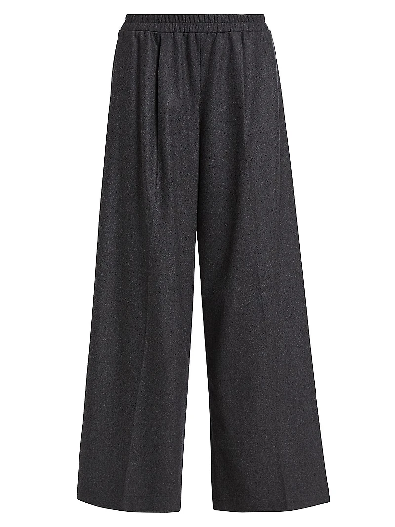 Eva Wool-Blend Wide-Leg Pants