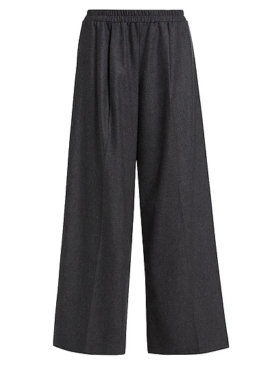 Eva Wool-Blend Wide-Leg Pants