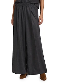 Eva Wool-Blend Wide-Leg Pants