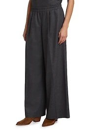 Eva Wool-Blend Wide-Leg Pants