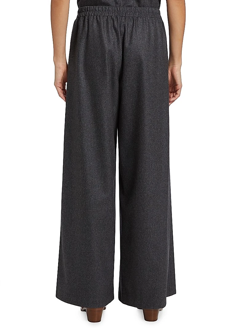 Eva Wool-Blend Wide-Leg Pants