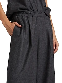 Eva Wool-Blend Wide-Leg Pants