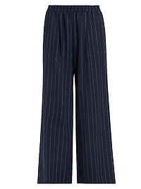 Eva Pinstriped Stretch-Wool Pants