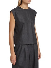 Wool & Cashmere Muscle Tee