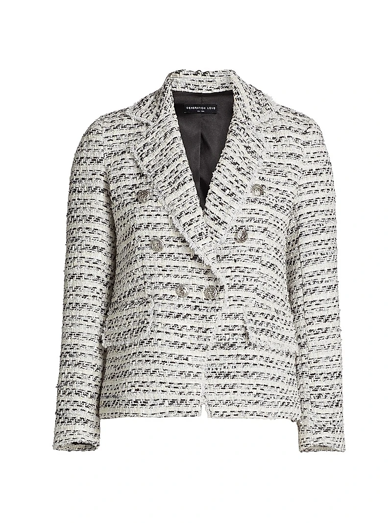 Eliza Metallic Tweed Blazer