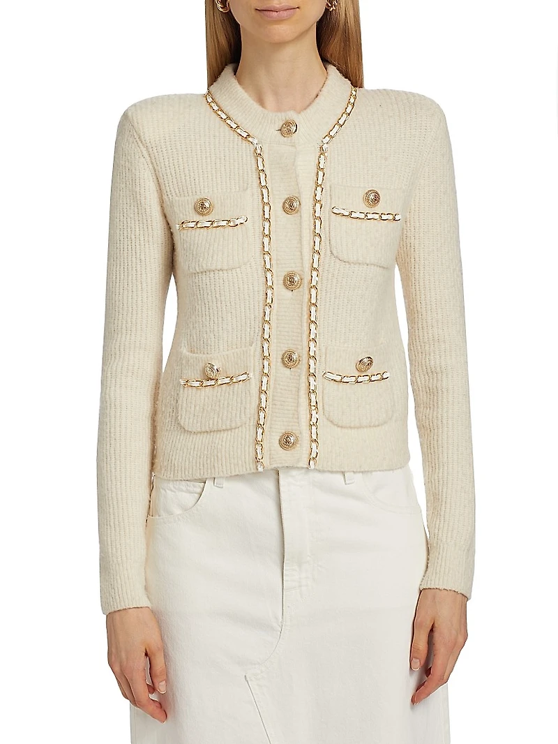 Selma Chain-Trim Cardigan