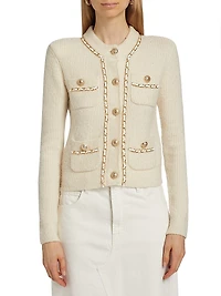Selma Chain-Trim Cardigan