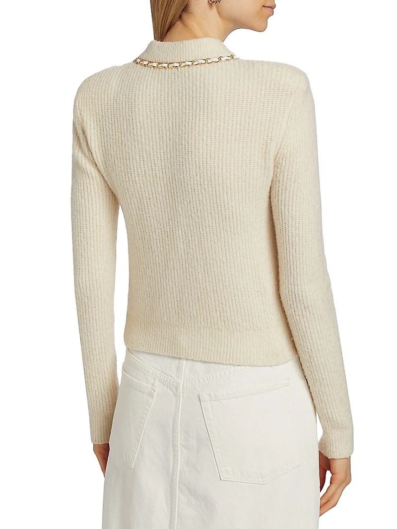 Selma Chain-Trim Cardigan