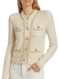 Selma Chain-Trim Cardigan