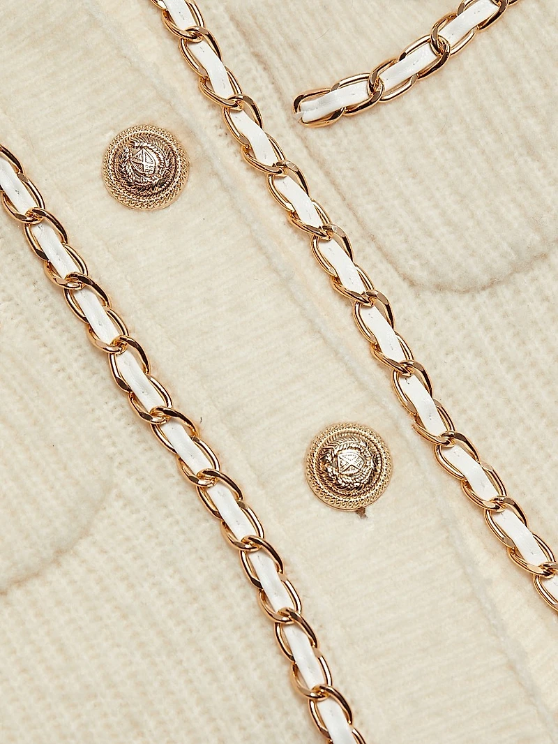 Selma Chain-Trim Cardigan