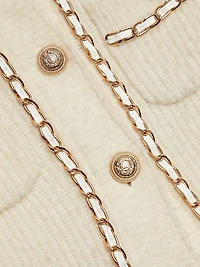 Selma Chain-Trim Cardigan