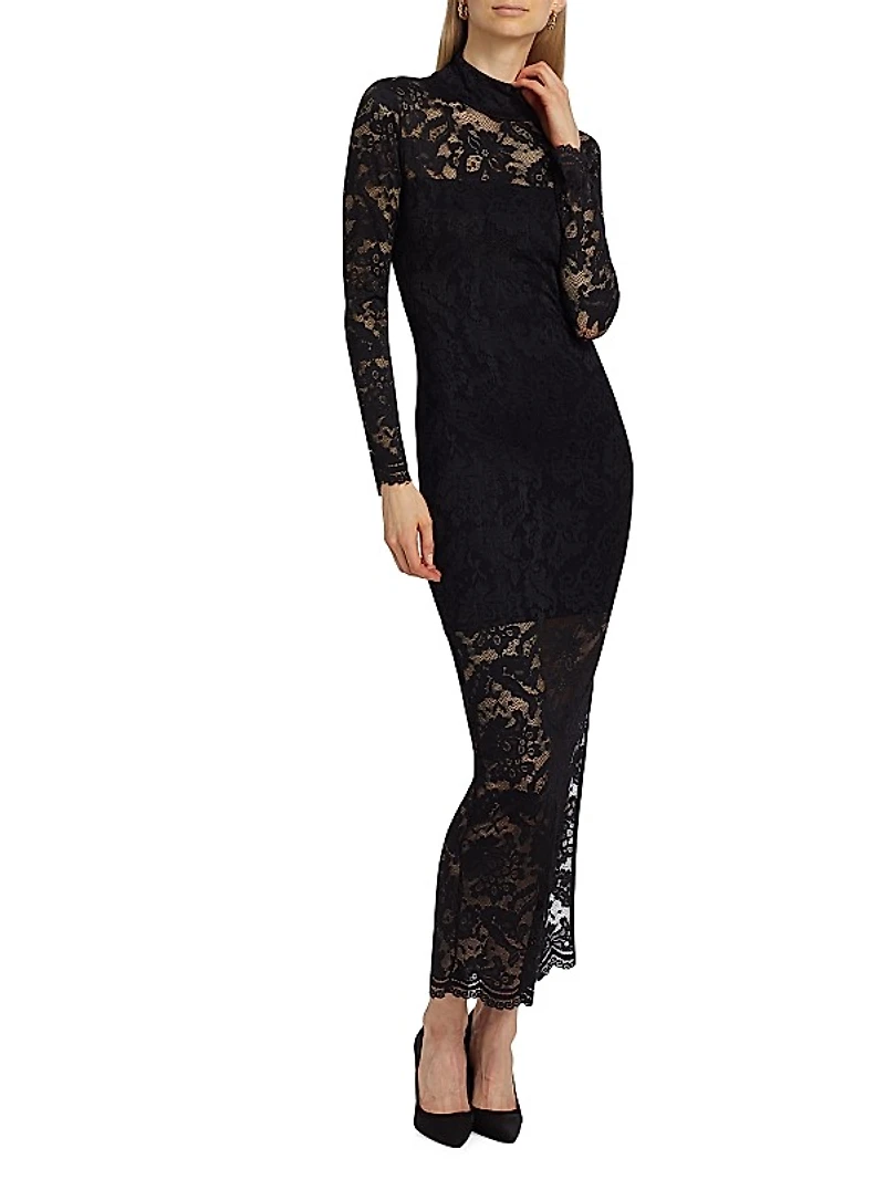Choi Lace Body-Con Maxi Dress