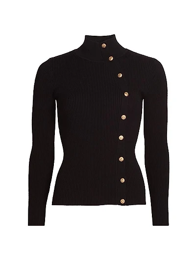Margaret Rib-Knit Turtleneck Sweater