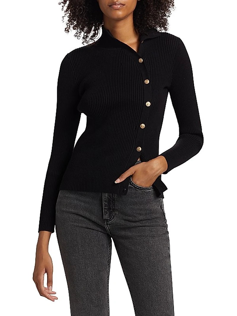 Margaret Rib-Knit Turtleneck Sweater