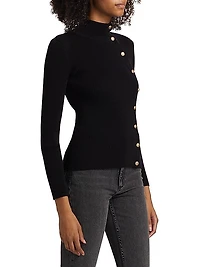 Margaret Rib-Knit Turtleneck Sweater