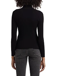Margaret Rib-Knit Turtleneck Sweater
