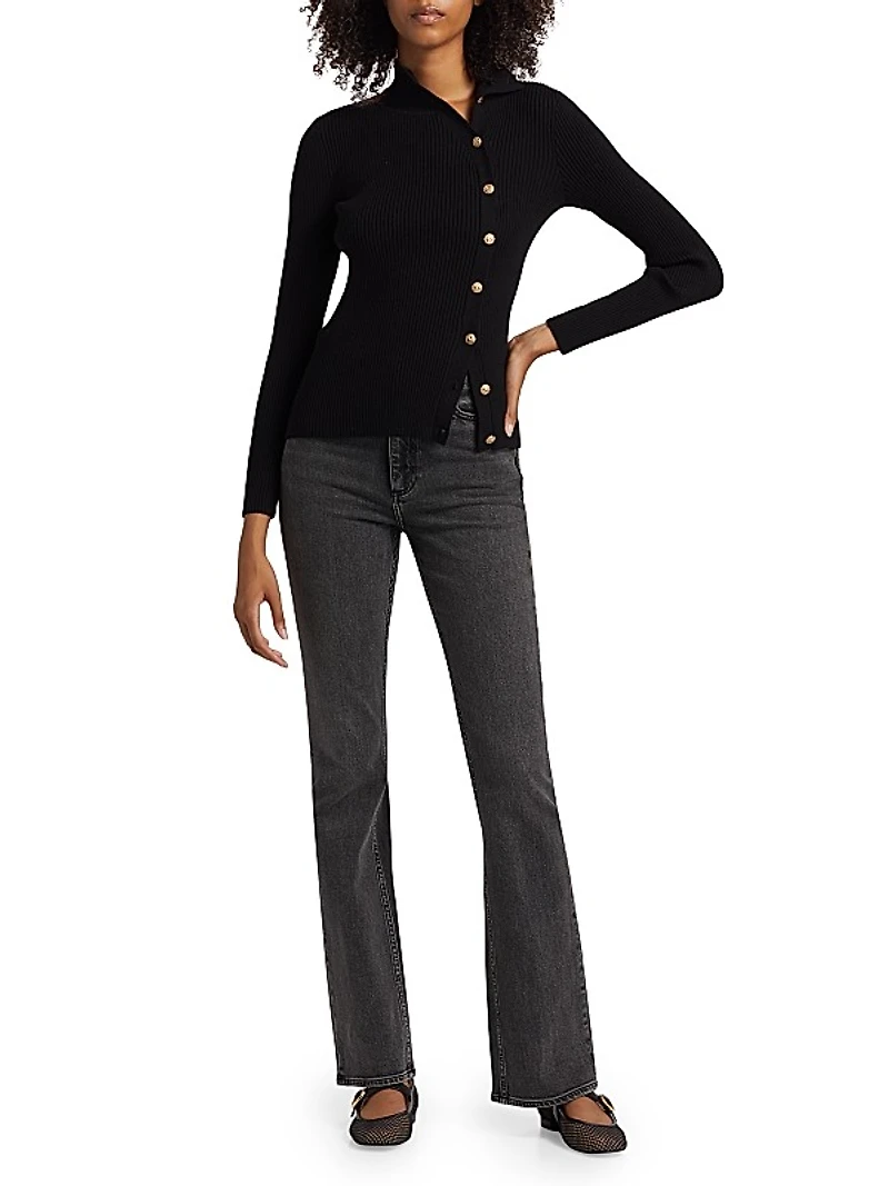 Margaret Rib-Knit Turtleneck Sweater