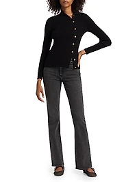 Margaret Rib-Knit Turtleneck Sweater