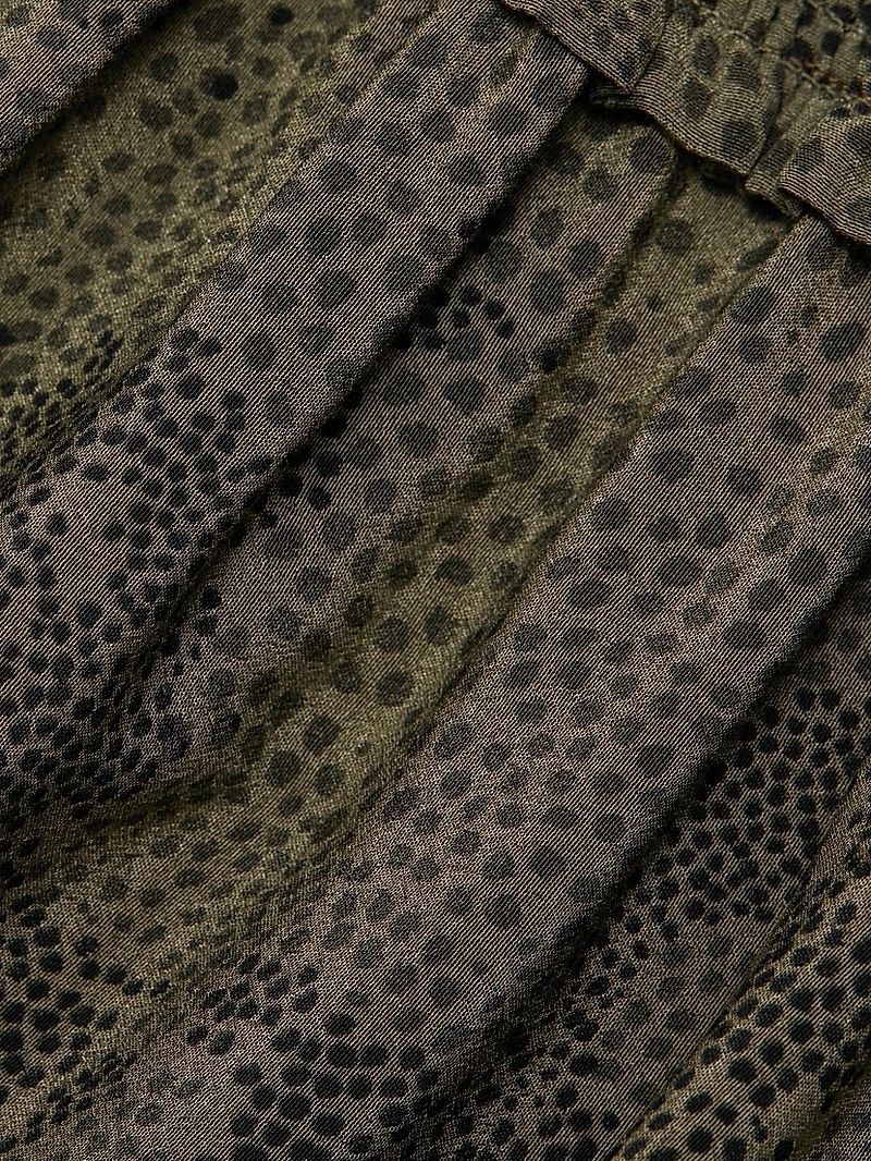 Addison Printed Smocked Miniskirt