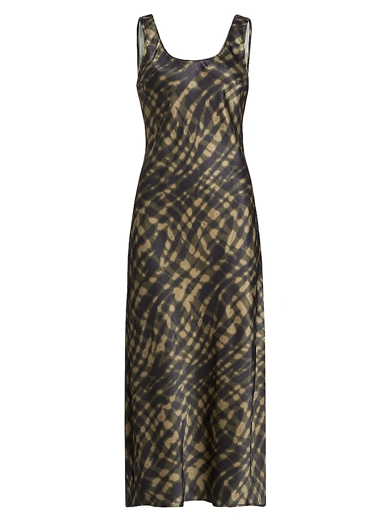 Kailani Abstract Scoopneck Midi-Dress