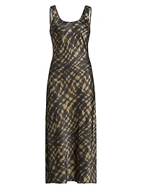 Kailani Abstract Scoopneck Midi-Dress
