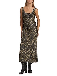 Kailani Abstract Scoopneck Midi-Dress