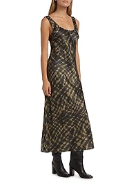 Kailani Abstract Scoopneck Midi-Dress