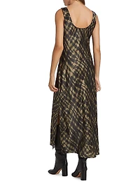 Kailani Abstract Scoopneck Midi-Dress
