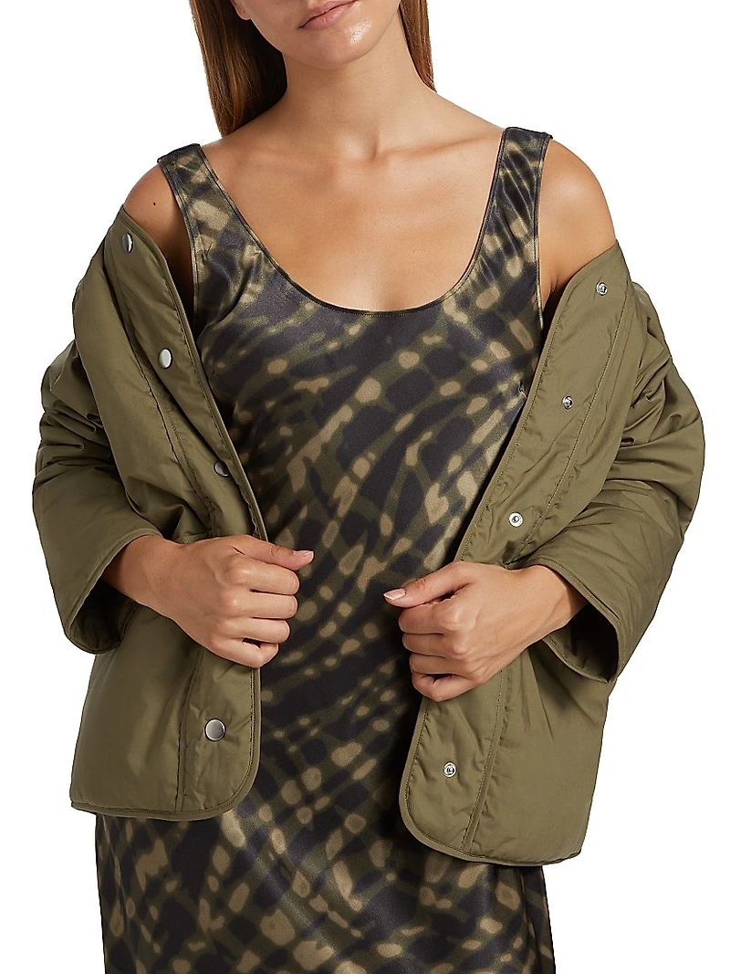 Kailani Abstract Scoopneck Midi-Dress