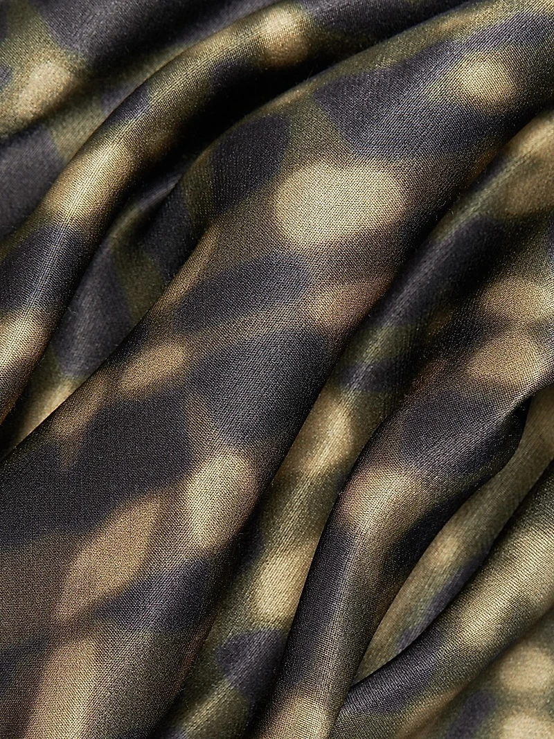 Kailani Abstract Scoopneck Midi-Dress