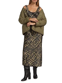 Kailani Abstract Scoopneck Midi-Dress