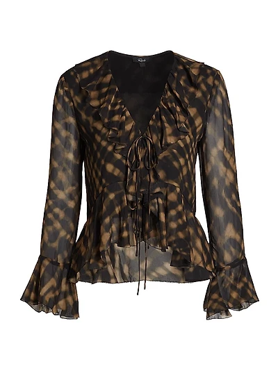 Nicoletta Ruffle-Sleeve Top