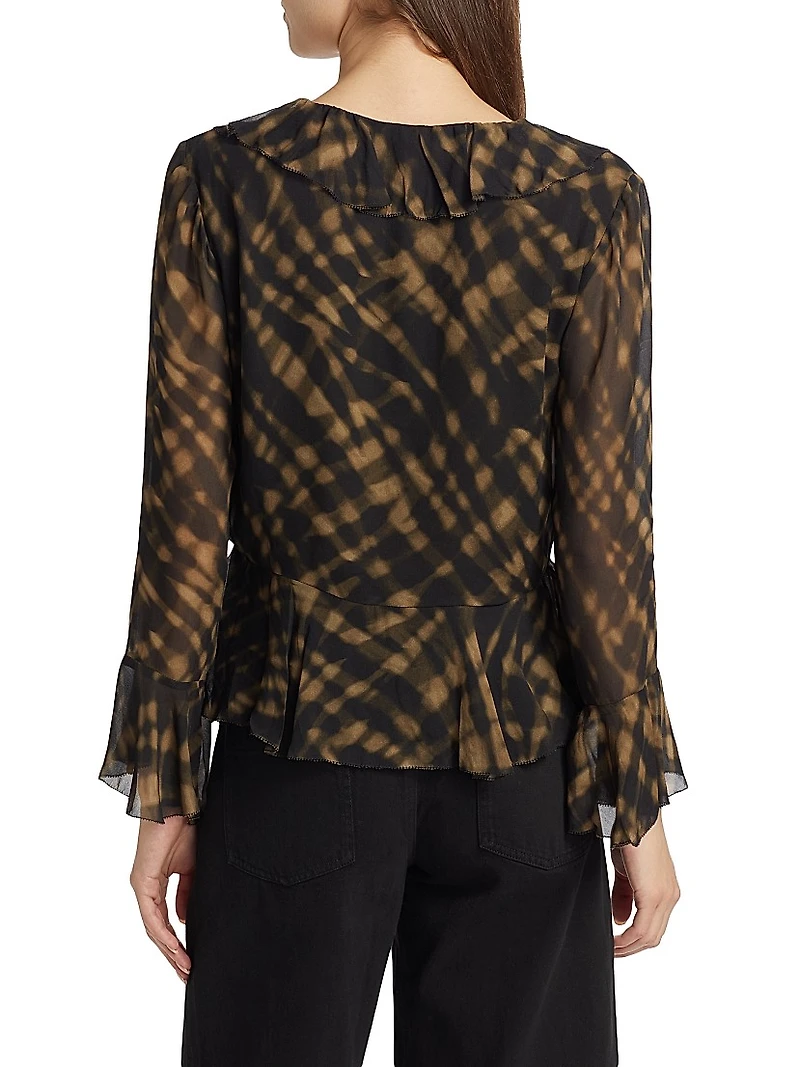 Nicoletta Ruffle-Sleeve Top