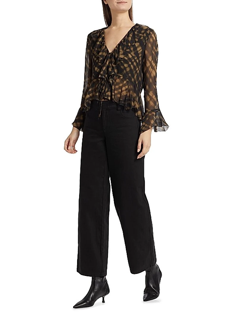 Nicoletta Ruffle-Sleeve Top