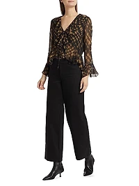 Nicoletta Ruffle-Sleeve Top
