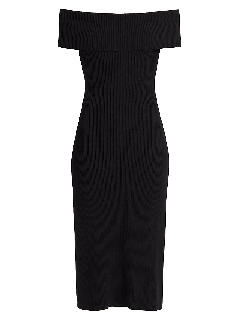Anaya Off-The-Shoulder Midi-Dress