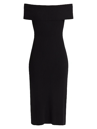 Anaya Off-The-Shoulder Midi-Dress