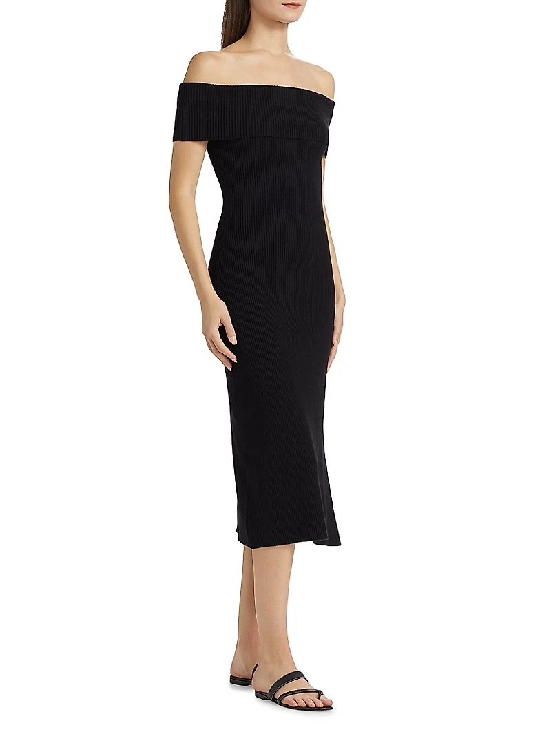 Anaya Off-The-Shoulder Midi-Dress