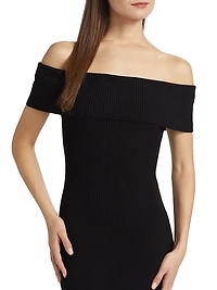 Anaya Off-The-Shoulder Midi-Dress