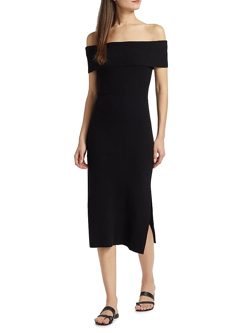 Anaya Off-The-Shoulder Midi-Dress