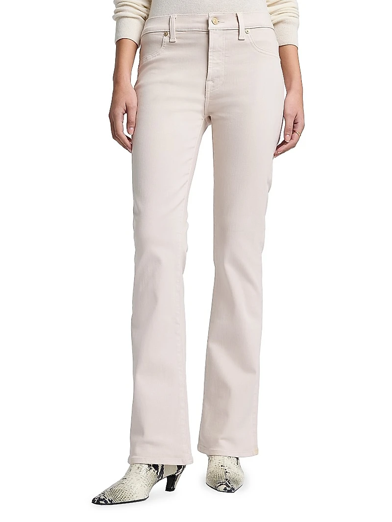Coated Mid-Rose Bootcut Tailorless Jeans